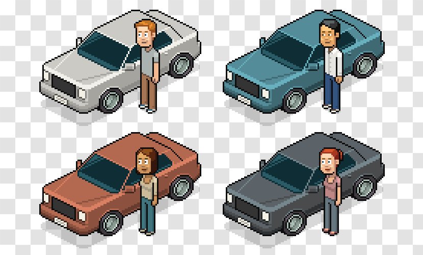 Compact Car Vehicle United Arab Emirates - Body Kit - Isometric Graphics In Video Games And Pixel Art Transparent PNG