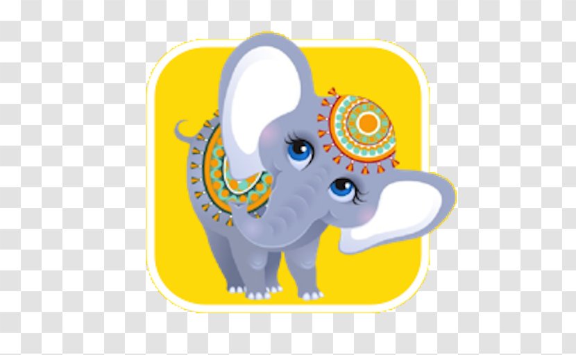 Clip Art Vector Graphics Elephant Image Illustration - Yellow Transparent PNG