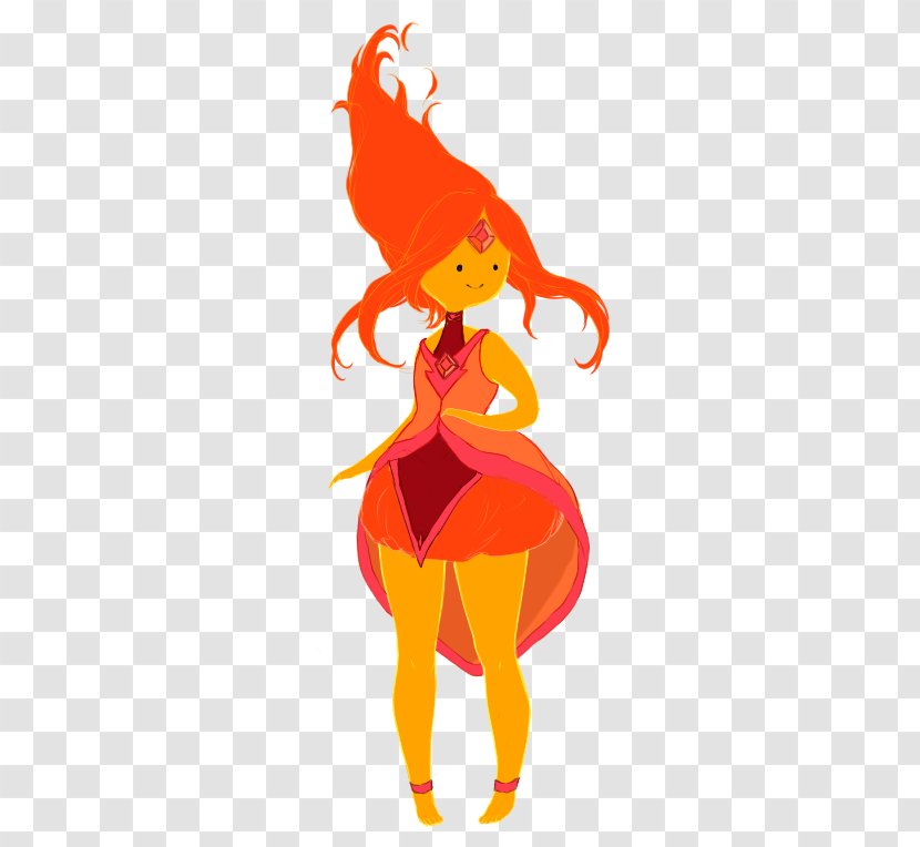 Flame Princess Finn The Human Bubblegum Fire Character - Silhouette Transparent PNG