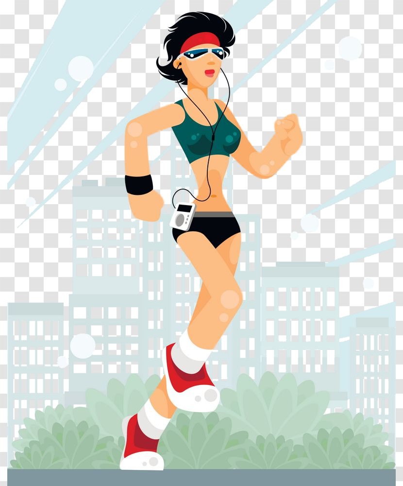 Cartoon Recreation Running Exercise Style Transparent PNG
