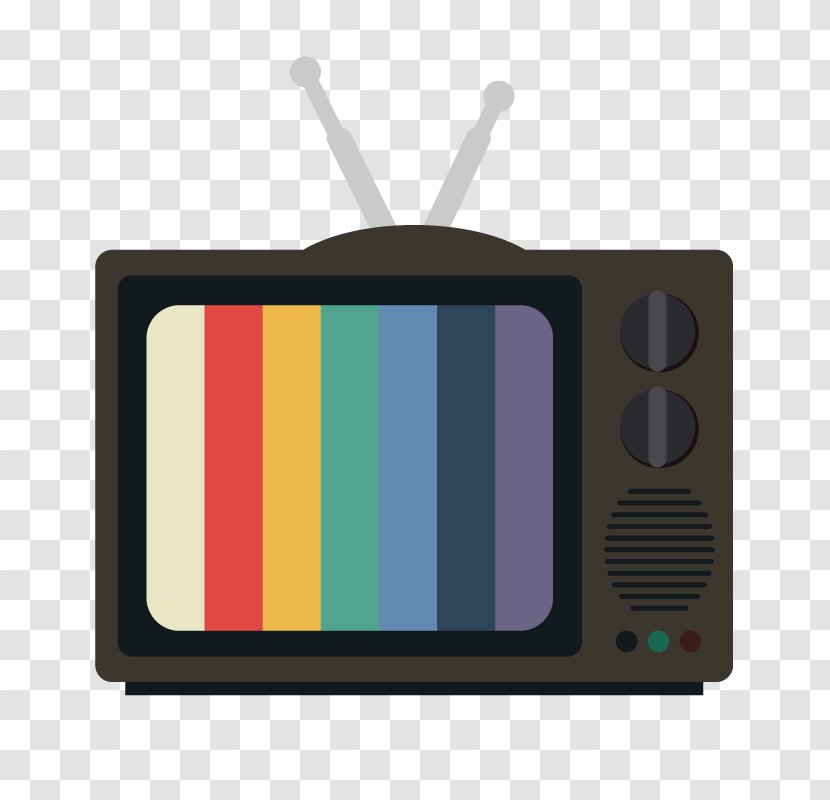 LCD Television - Flat Panel Display - Vector Vintage TV Transparent PNG