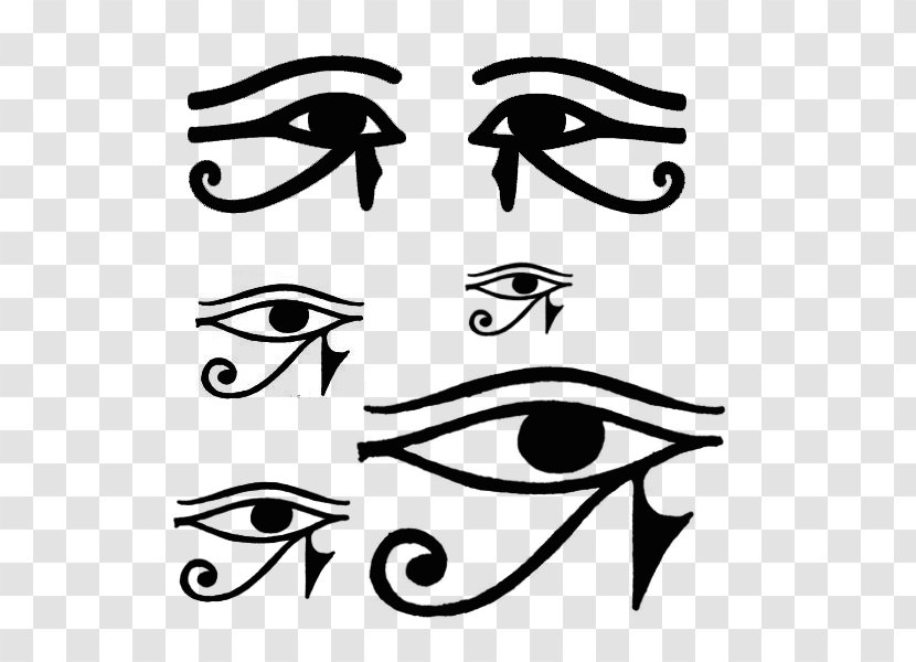 Ancient Egypt Eye Of Horus Ra Egyptian - Monochrome - Symbol Transparent PNG