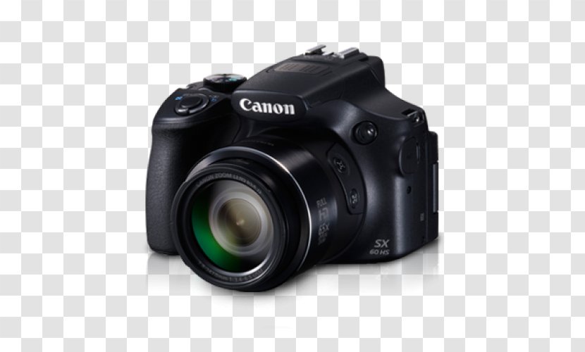 Bridge Camera Zoom Lens Canon Photography - Powershot Sx60 Hs Transparent PNG