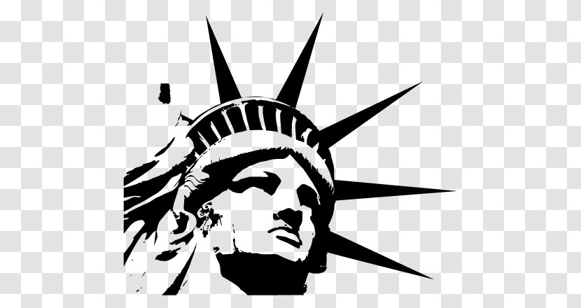 Statue Of Liberty Drawing - Monochrome Photography Transparent PNG