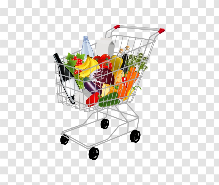 Supermarket Grocery Store Shopping Cart Clip Art - Logo - Vector Element Panels Transparent PNG