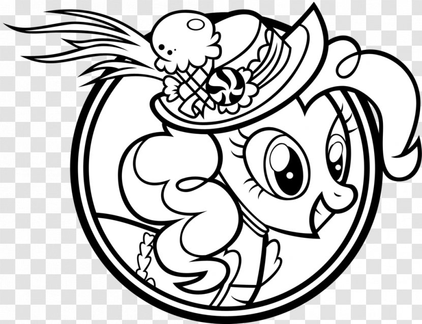 Fluttershy Pinkie Pie Drawing Coloring Book Rarity - Heart - Journal Tail Footer Line Transparent PNG