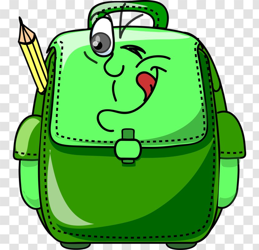 School Bag Backpack Clip Art - Cartoon - Green Bags Transparent PNG