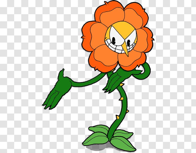 Cuphead Cut Flowers Drawing Clip Art - Flower Transparent PNG