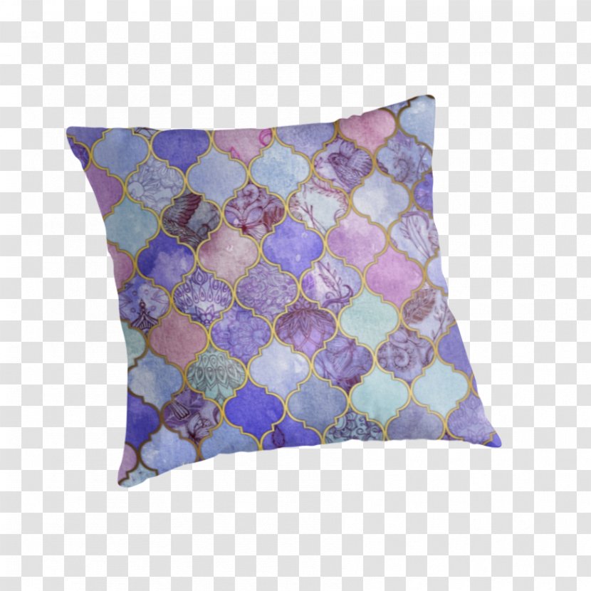 Throw Pillows Cushion Purple Tile Pattern Transparent PNG