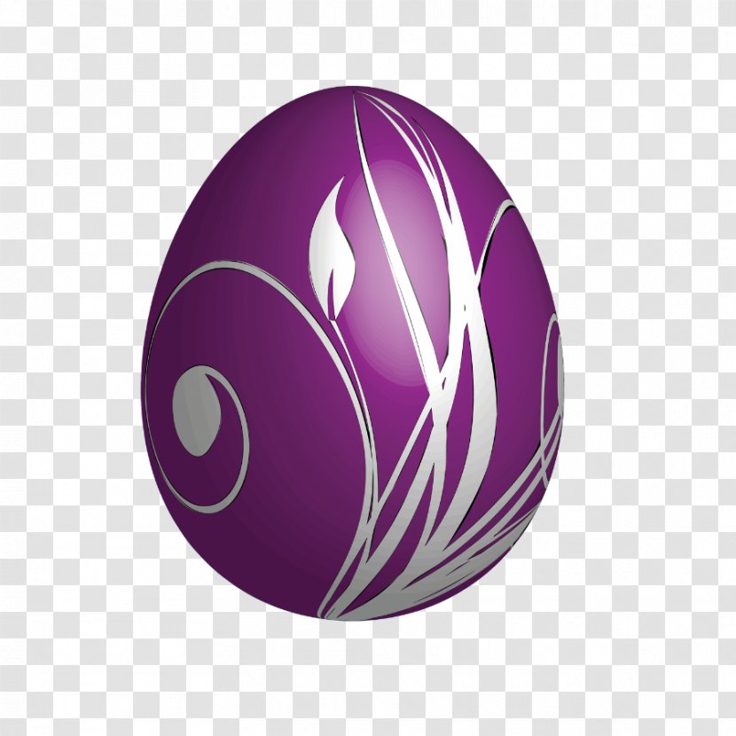 Easter Egg Clip Art - Large Purple Transparent PNG