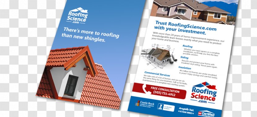 Roof Shingle Roofer Flyer Asphalt - Brochure - Working Flyers Transparent PNG