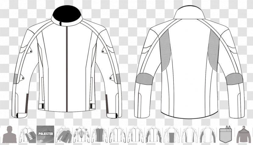Shirt Jacket Collar Uniform Sleeve - Line Art Transparent PNG