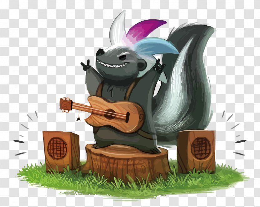 DeviantArt Drawing Painting - Vector Open The Skunk Of Concert Transparent PNG