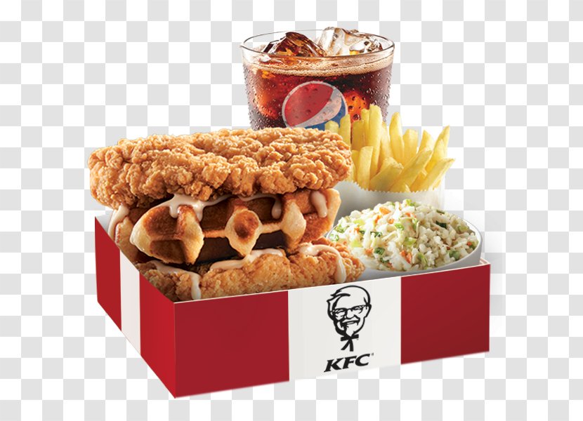 KFC Chicken And Waffles Fried Belgian Waffle - Fast Food Restaurant Transparent PNG