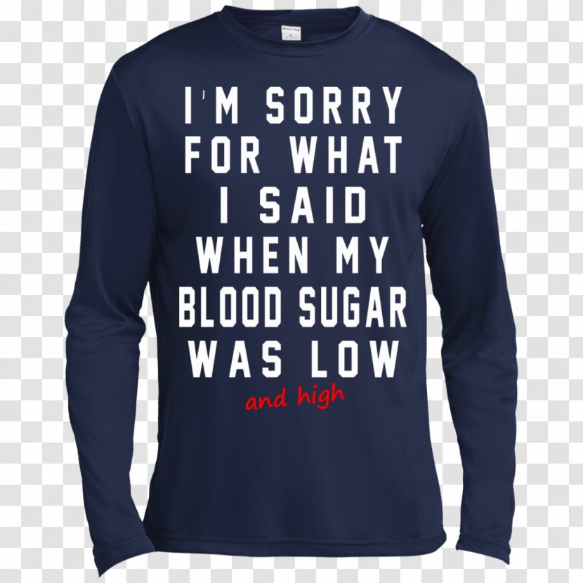 Long-sleeved T-shirt Hoodie - Blood Glucose Transparent PNG
