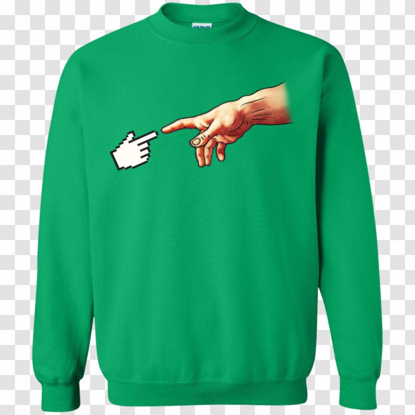 T-shirt Christmas Jumper Hoodie Sweater - The Creation Of Adam Transparent PNG