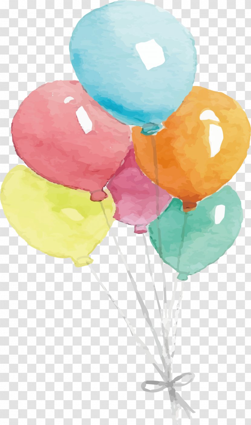 Balloon Watercolor Painting - Party Supply Transparent PNG