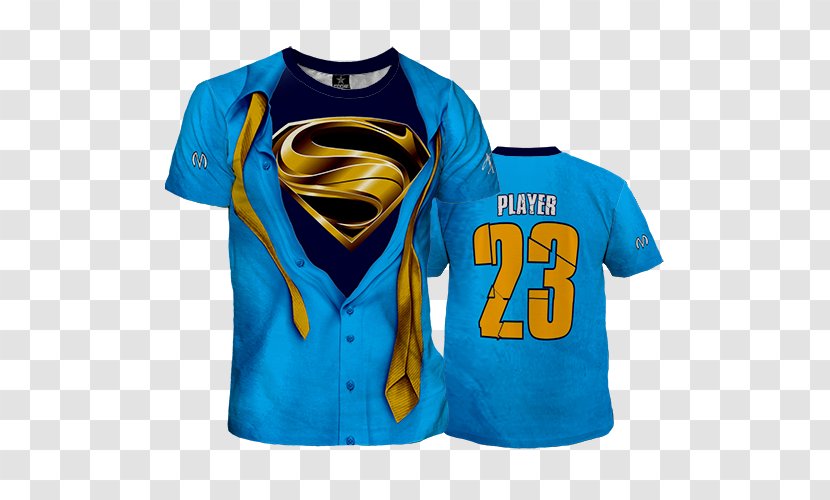 Sports Fan Jersey T-shirt Art Superman - Yellow - Clark Kent Transparent PNG