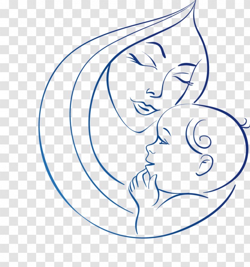 Drawing Mother Line Art Clip - Frame - Mothers Day Transparent PNG