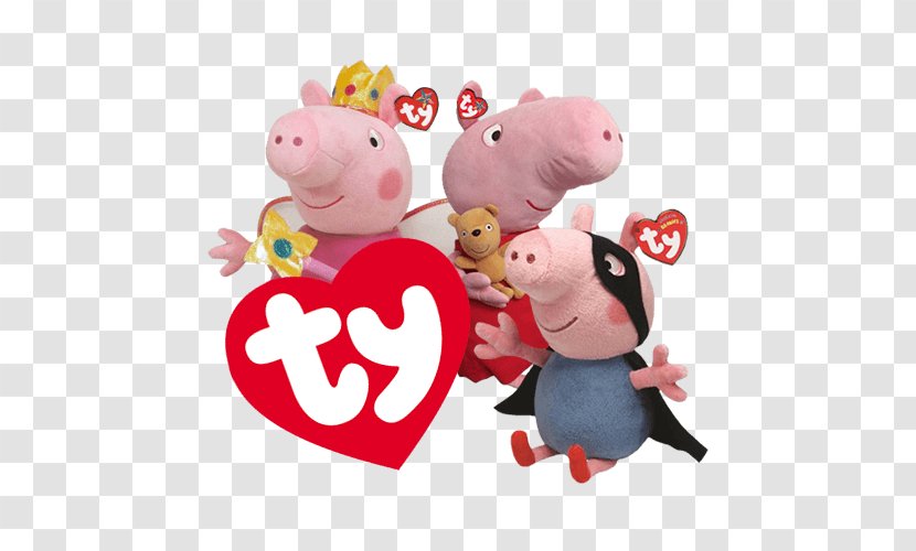 Stuffed Animals & Cuddly Toys Daddy Pig Beanie Babies Superhero - Peppa Transparent PNG