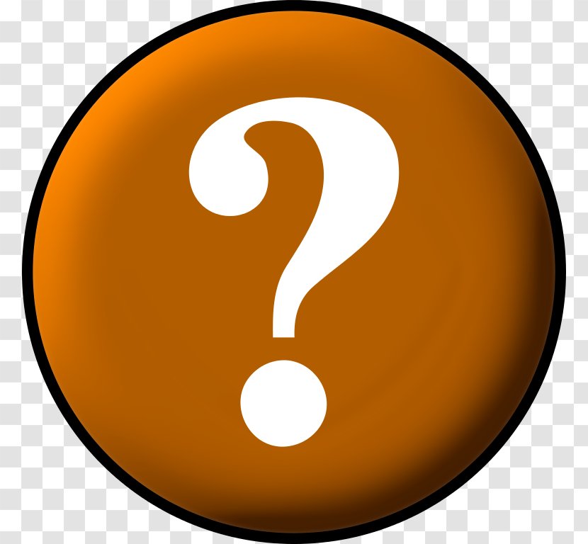 Question Mark Clip Art - Wikipedia - Orange Transparent PNG