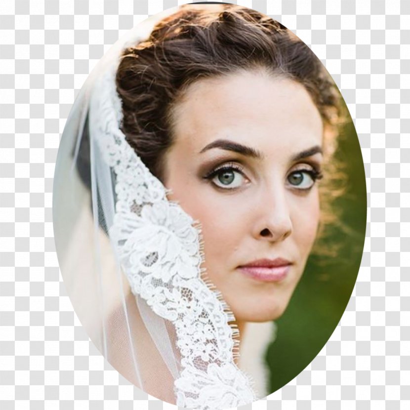 Long Hair Headpiece Makeover Eyebrow - Frame - Bride Makeup Transparent PNG