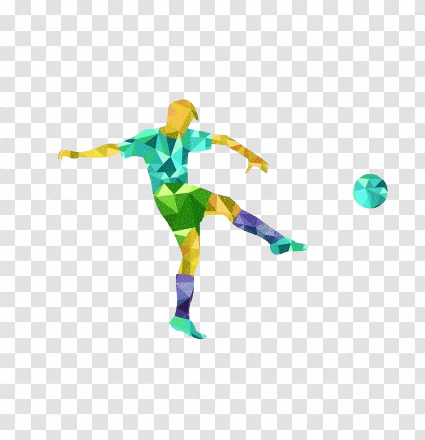 Sport Geometry Football Player - Polygon - Man Transparent PNG