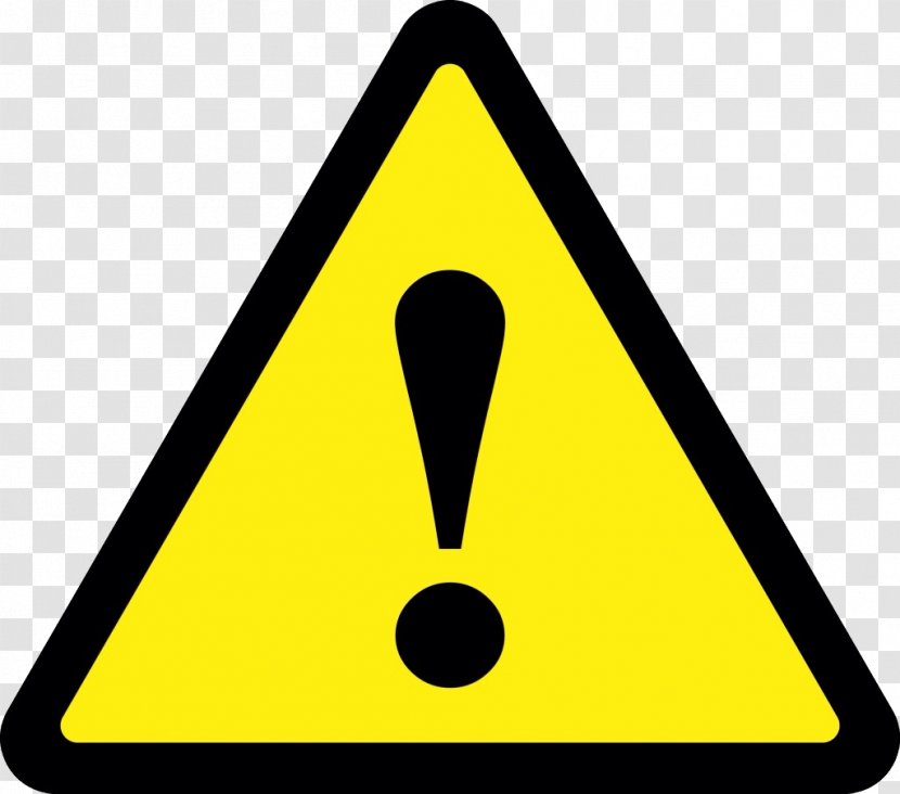 Traffic Sign Warning Yellow Risk - Royalty Free - Attention Transparent PNG