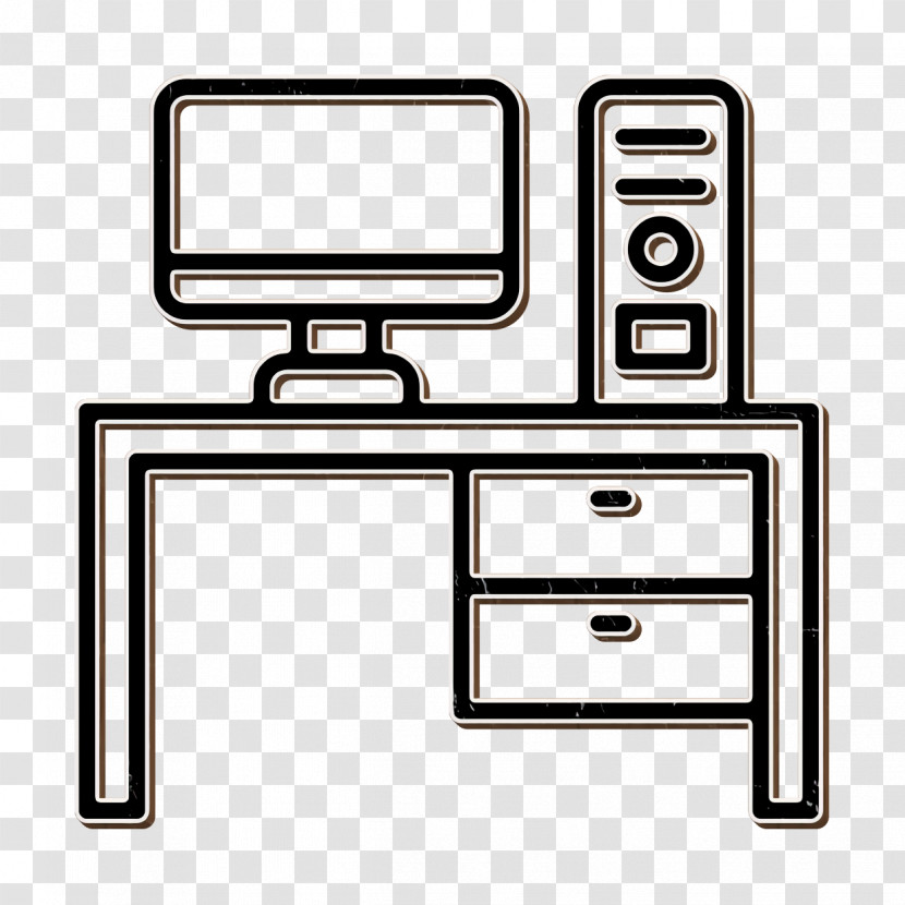 Desk Icon Furniture Icon Transparent PNG