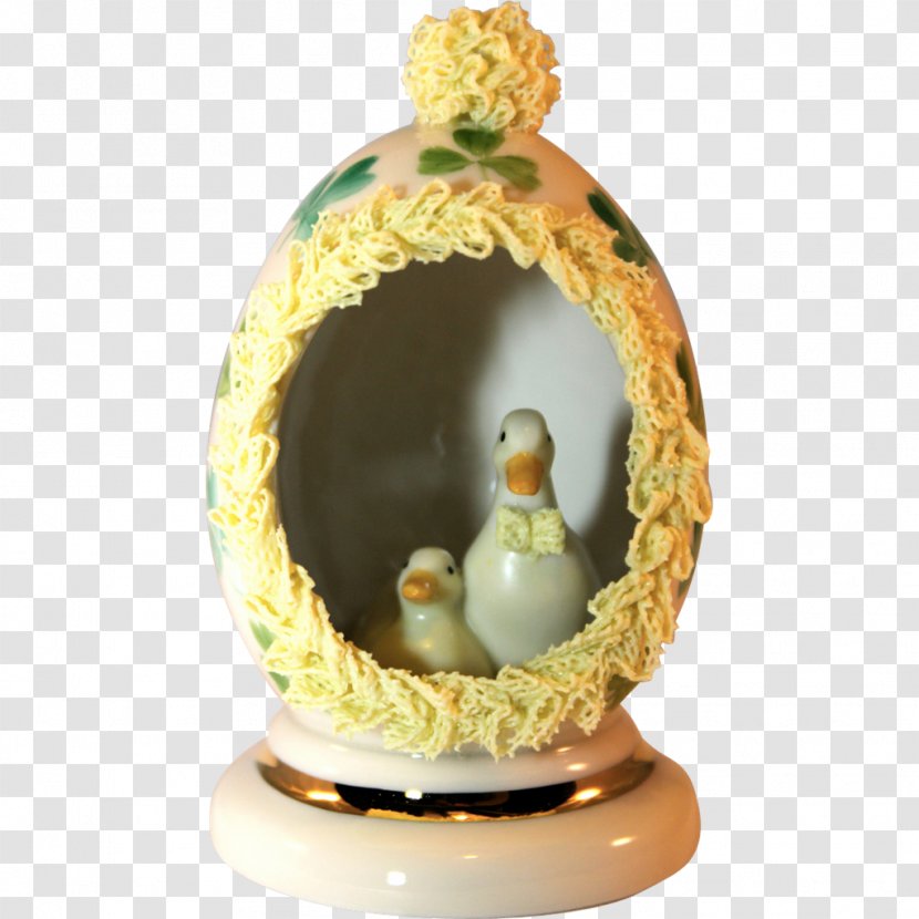 Easter Egg Figurine - Hand-painted Delicate Lace Transparent PNG