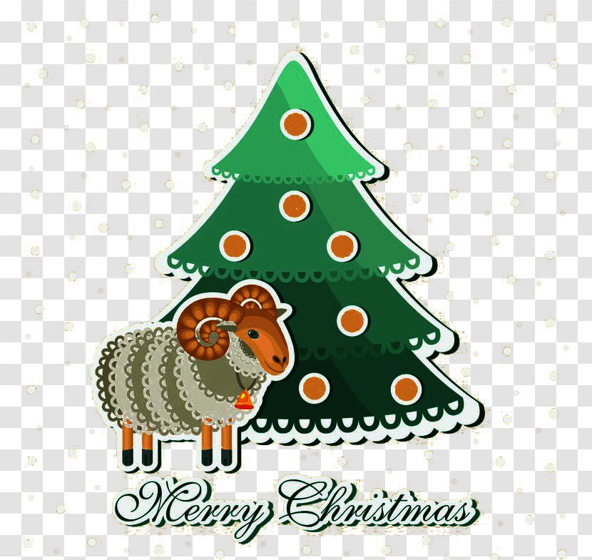 Christmas Ornament Tree - Holiday - Cartoon And Sheep Free Buckle Material Transparent PNG