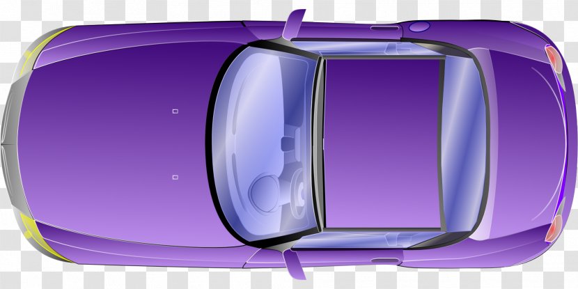 Sports Car Violet Purple - Top View Transparent PNG
