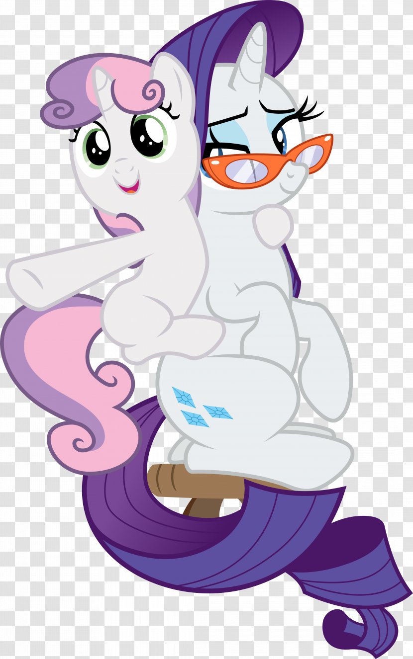Rarity Sweetie Belle Pinkie Pie Purple - Silhouette - Together Vector Transparent PNG