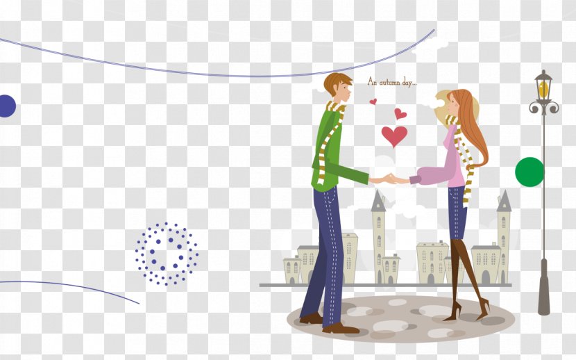 Cartoon Drawing Significant Other Illustration - Falling In Love - Couple Transparent PNG