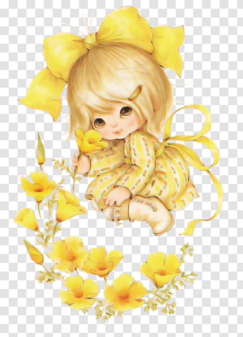 Yellow Cartoon Angel Transparent PNG