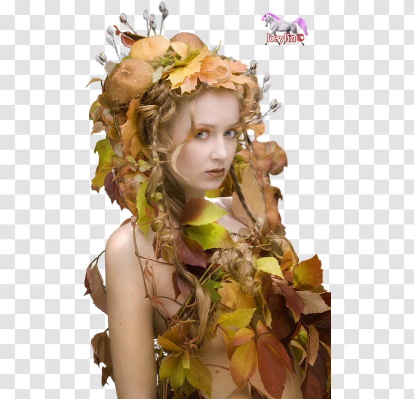 Woman Female Bust - Leaf - Page Decoration Style Transparent PNG