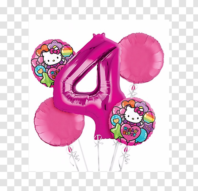 Balloon Happy Birthday, Hello Kitty Party - Birthday Transparent PNG