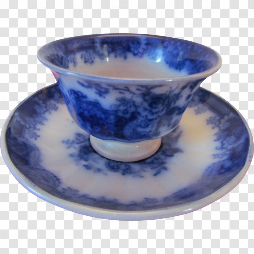 Saucer Blue And White Pottery Ceramic Cobalt - Porcelain - Plate Transparent PNG