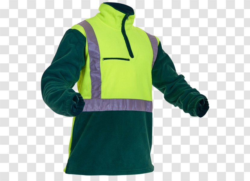 Hoodie Polar Fleece Sleeve High-visibility Clothing Winter - Electric Blue - Jacket Transparent PNG