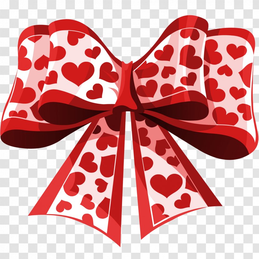 Heart Ribbon Valentine's Day Clip Art - Valentine S Transparent PNG