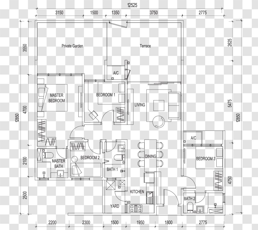 Floor Plan Geo Bukit Rimau Technical Drawing Transparent PNG
