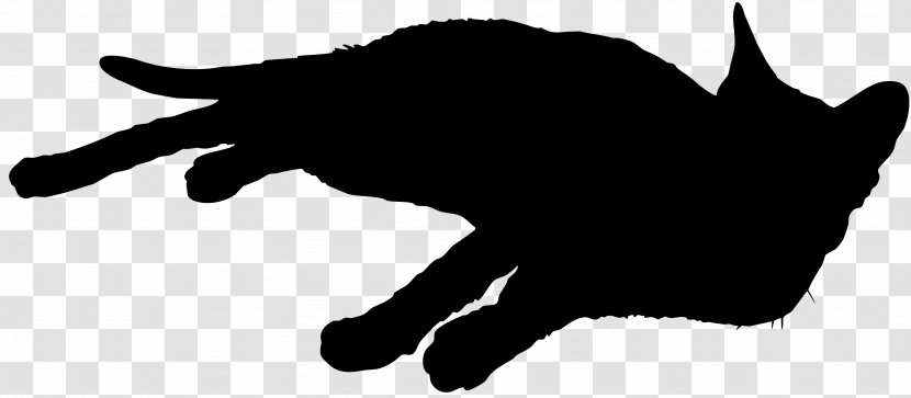 Black Cat Whiskers Silhouette Sticker - Claw - Footprints Transparent PNG