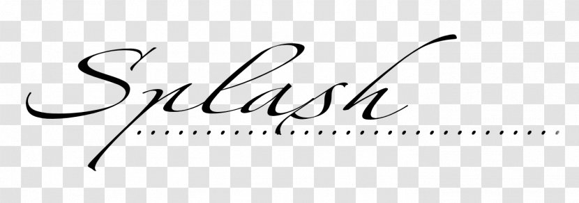Logo Brand Line Font - Calligraphy - Pool Splash Transparent PNG