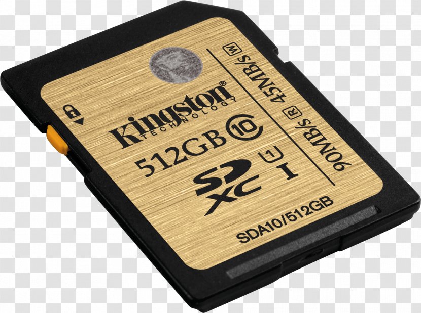 Flash Memory Cards Secure Digital Kingston Technology SDXC Computer Data Storage - Card Transparent PNG