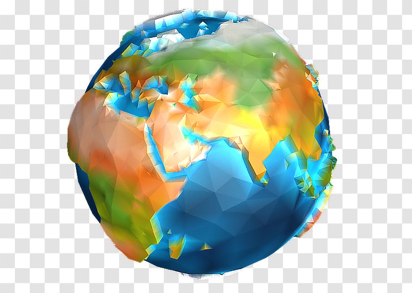 Earth Low Poly Android Rendering Geography Transparent PNG