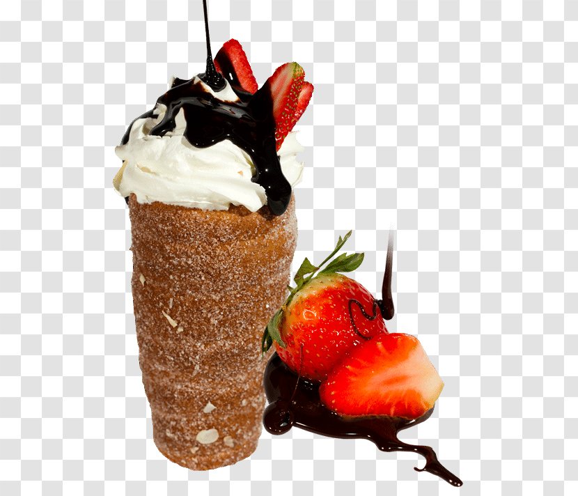 Sundae Ice Cream Strawberry Trdelník TRDLO - Chocolate Transparent PNG
