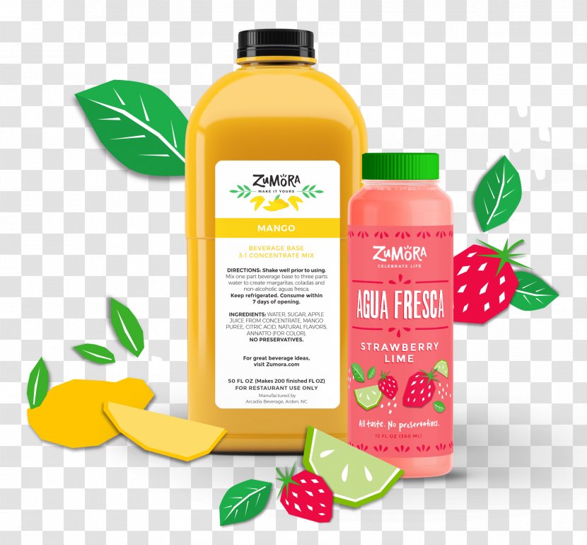 Aguas Frescas Juice Drink Product Food - Concentrate - Lemon Mint Cucumber Lime Water Transparent PNG