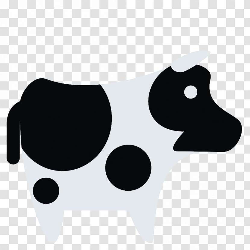 Dog Logo - Black M - Dairy Cow Transparent PNG