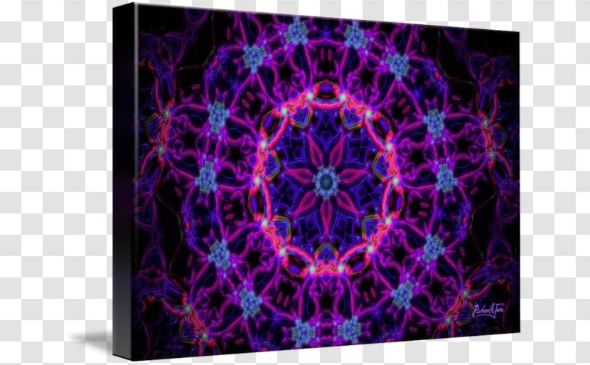 Fractal Art Symmetry Kaleidoscope Pattern - Magenta - Catherine Wheel Transparent PNG