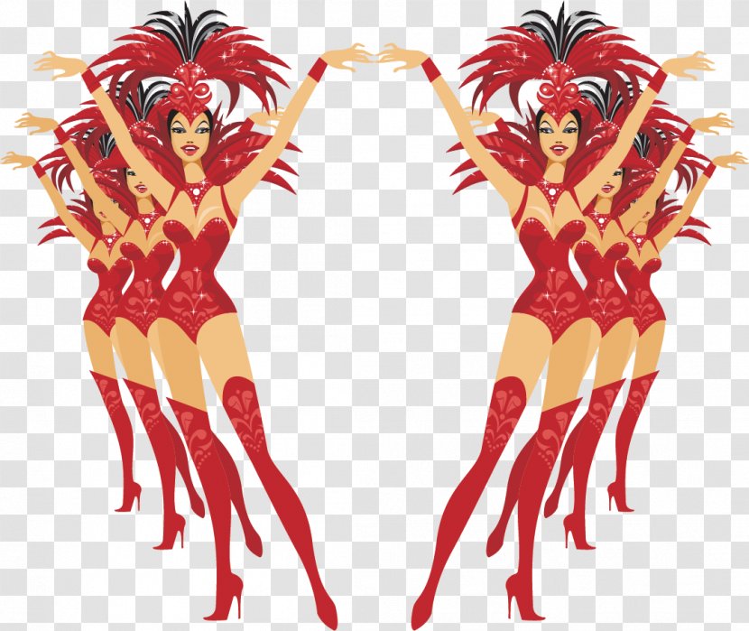 Moulin Rouge Showgirl Cabaret - Silhouette - Vector Painted Actor Transparent PNG